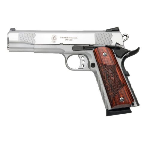 Smith & Wesson Mod. SW1911, Kal. .45 ACP, 5", FS, Enhanced "E"-Series, Drachenfischhaut