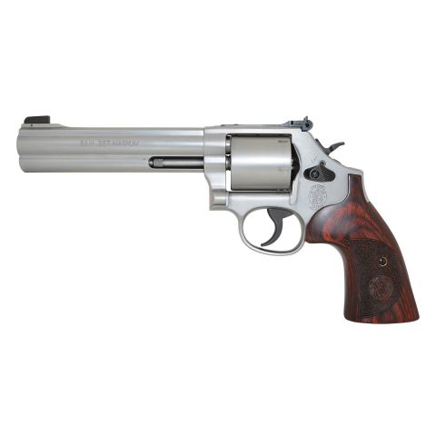 Smith & Wesson Mod. 686 International Revolver, Kal. .357 Magnum, Lasergravur am Lauf