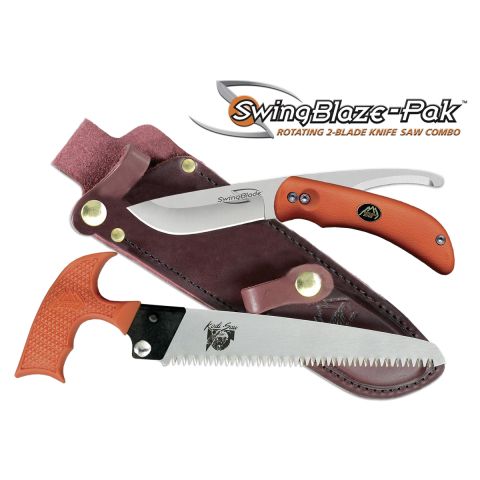 Set SwingBlaze / SwingBlade mit Säge und Lederscheide, Klingenlänge 15,2 cm