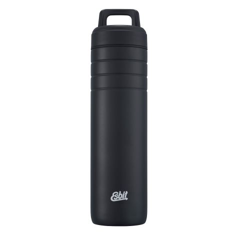 Esbit Isolierflasche schwarz / Edelstahl, 700 ml, doppelwandiger Edelstahl, Loop-Verschluss, 100% auslaufsicher