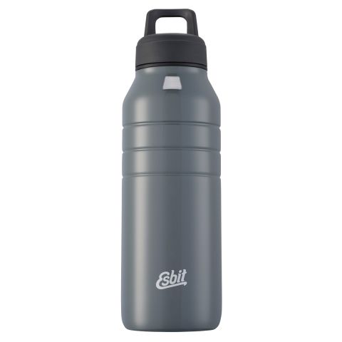 Esbit Trinkflasche grau / Edelstahl, 680 ml, Loopverschluss, 100% auslaufsicher, leicht