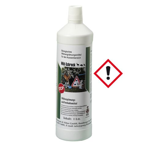 Wildschreck - biologisches Wildvergrämungsmittel / 1 Liter flüssig, biologischer Duftzaun für alle Wildarten