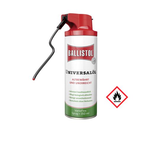 Ballistol Universalöl mit Vario-Flex, 350 ml, Waffenöl, Pflegemittel mit flexiblem Sprührohr