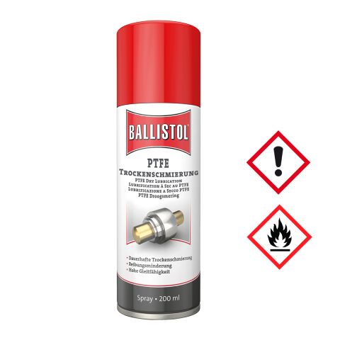 Ballistol PTFE-Spray, 200 ml Spray, Trockenschmierung, keine Verschmierung