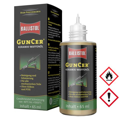 Ballistol GunCer Waffenöl, 65 ml flüssig, Waffentuning mit Keramik-Additiv