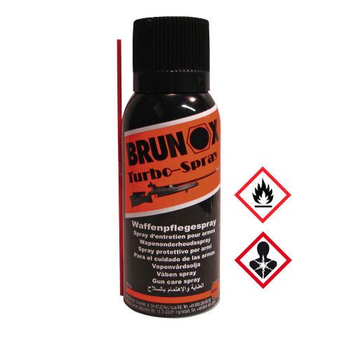 Brunox Turbo-Spray, Schweizer Waffenpflege, 100 ml Pumpspray - ohne Silikon, PTFE o. Graphit