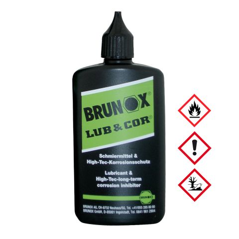 Brunox LUB&COR, High-Tec-Schmierung & Korrosionsschutz, stark haftend, 100 ml flüssig