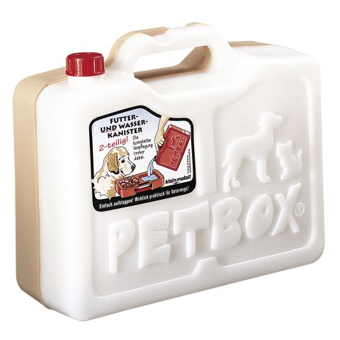 PETBOX / Futter- und Wasserkanister, 2-teilig, für 2 Liter Wasser, 28x22x10 cm