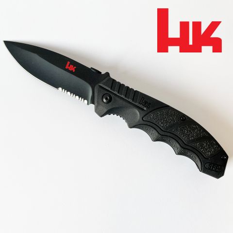 Heckler & Koch SFP Klappmesser Tactical Folder Black Combo, Spearpoint-Klinge im schwarzen Finish - günstig!