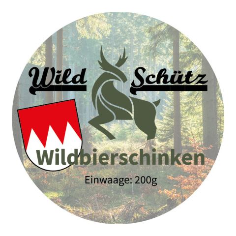 Wildbierschinken / 200g, glutamat- u. laktosefrei, 91% Wildfleisch